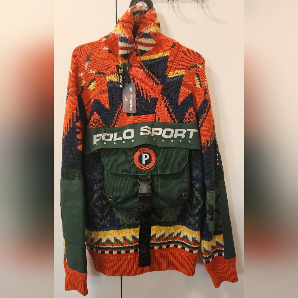 Polo Sport Ralph Lauren Outdoorsman Southwestern Lambswool Knit Sweater Men's M - Picture 6 of 15